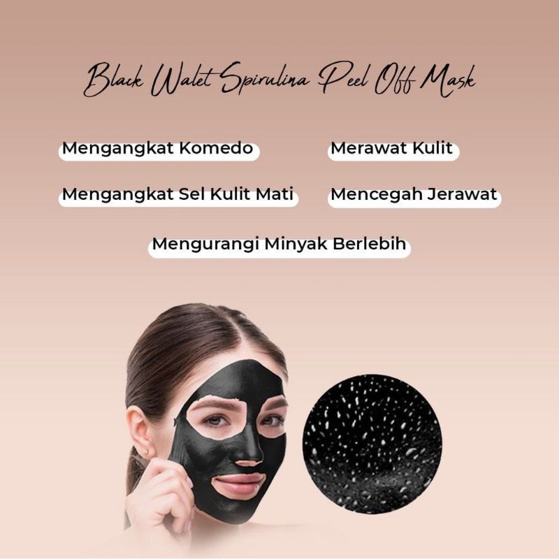 BLACK WALET Peel Off Mask Spirulina 50ml