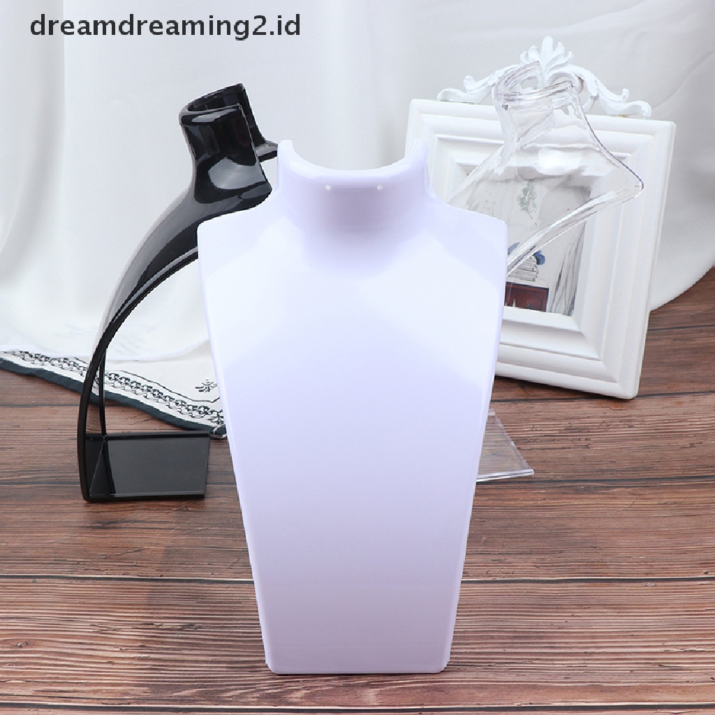 (dream) Perhiasan Akrilik Kalung Liontin Anting Manekin Plastik Bust Display Stand  .