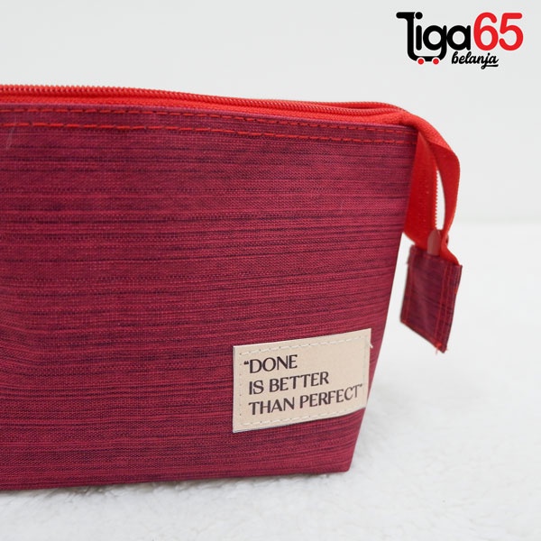 365 Pouch Segitiga 007-5 Quote / Pouch Makeup / Pouch Serbaguna