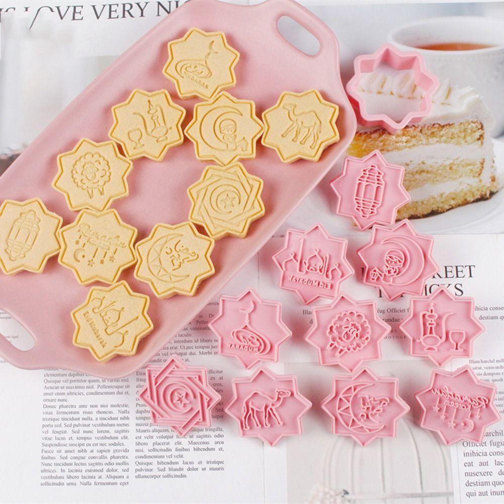 TOP 10pcs /set Kue Kering Eid Mubarak Dekorasi Ramadhan Mubarak Islam Muslim Festival Cookie Cutter