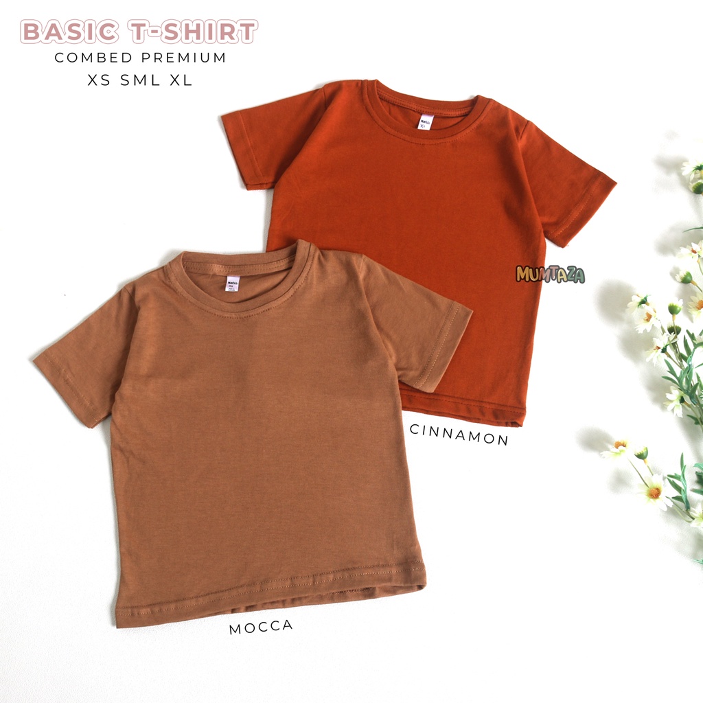 Kaos POLOS Anak Pendek  XS SML XL - Kaos Basic Anak - Kaos Daily