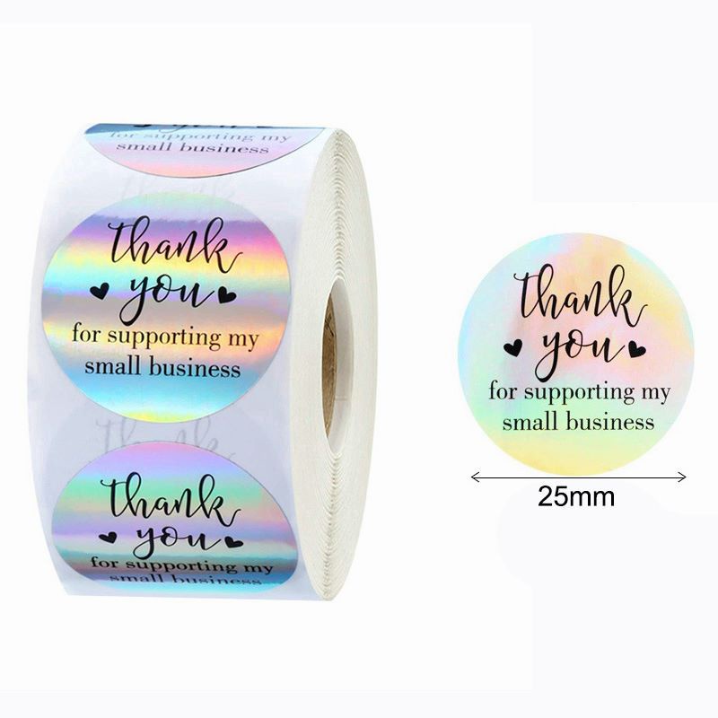 

500pcs roll stiker thank you terima kasih