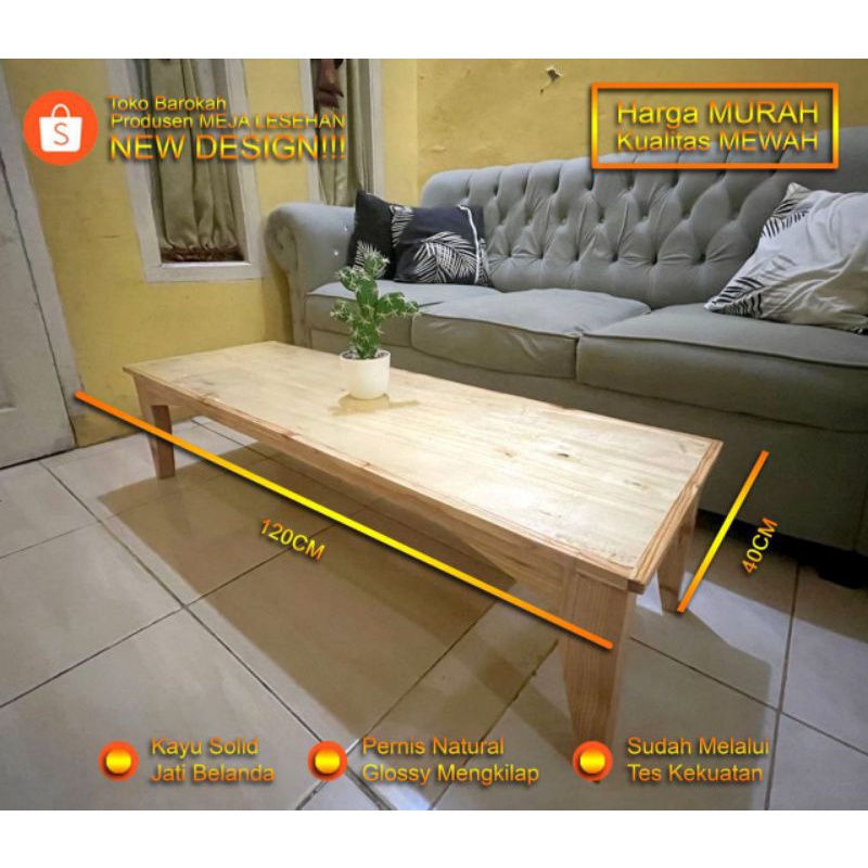 Meja Lesehan Janda (Jati Belanda) Ukuran 120×40×30