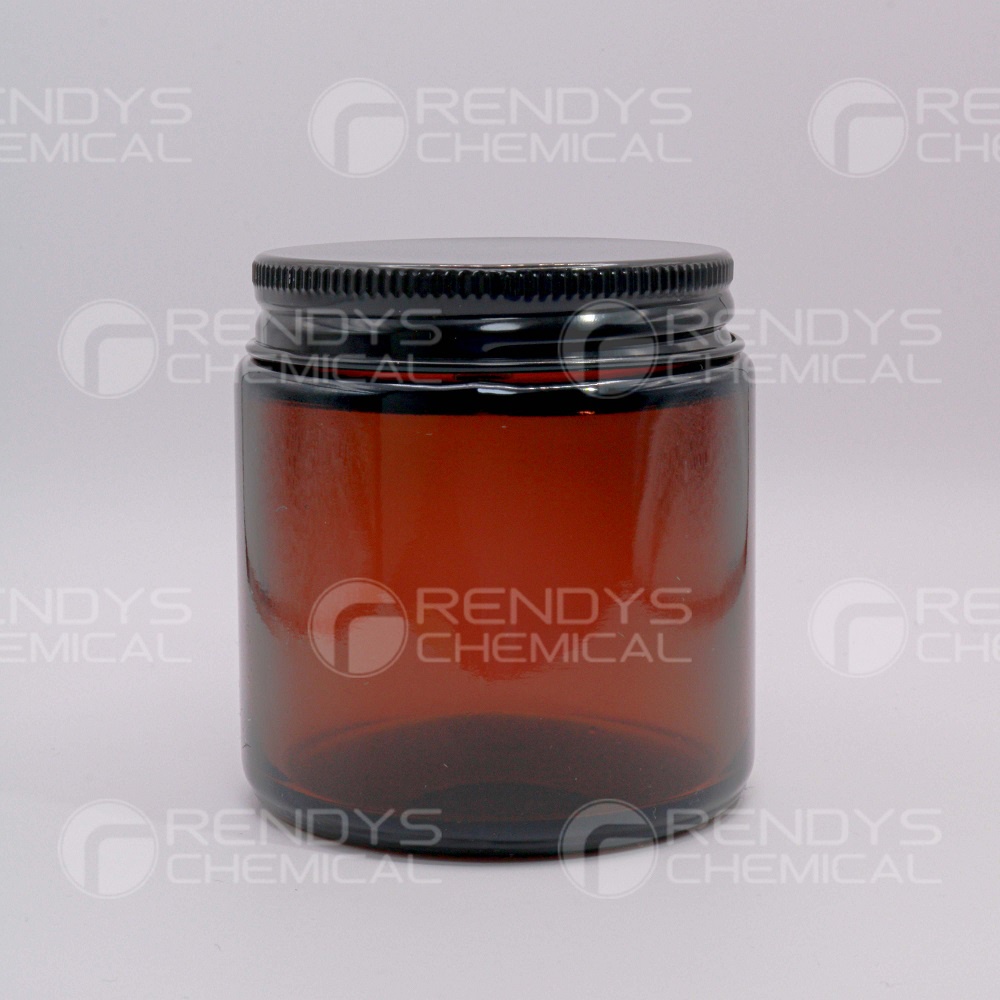 Jar Kaca Amber 100ML 200ML Bulat Tutup Aluminium Hitam / Toples Kaca / Glass Jar 100 ML 200 ML / Candle Jar / Stoples Serbaguna