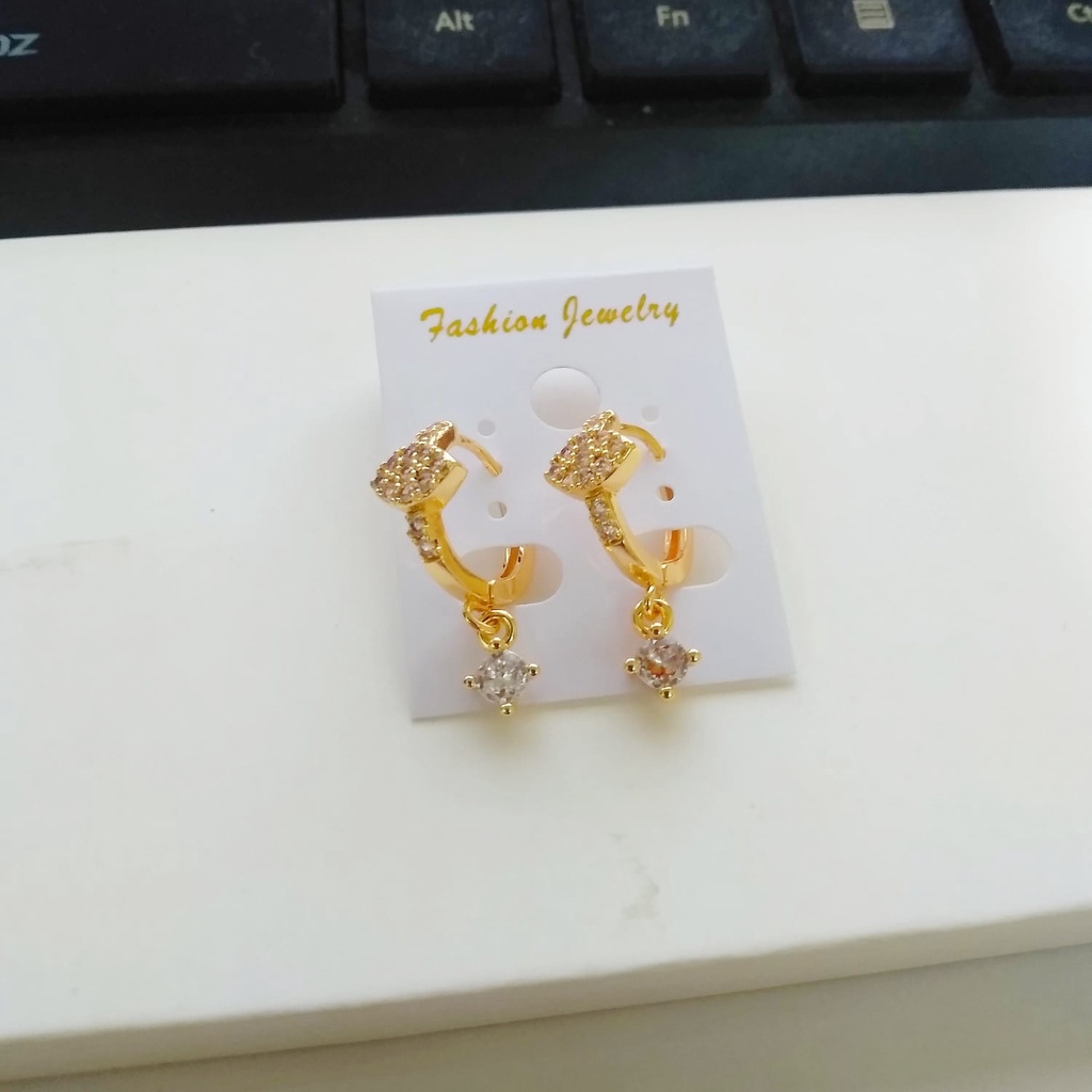 AD37 Grosir Anting Klip Juntai Permata Anting Dewasa