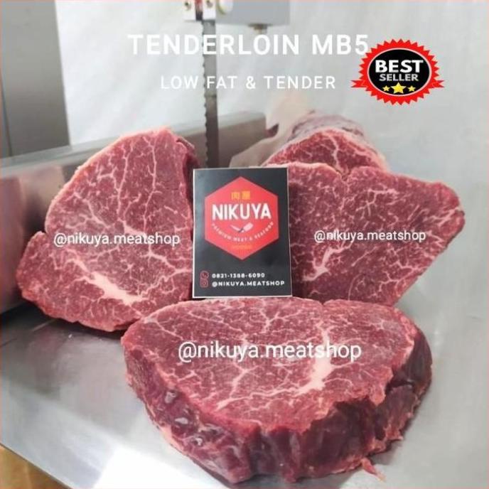 

AUS BEEF WAGYU TENDERLOIN MB5 -DAGING SAPI STEAK STEIK IMPOR HAS DALAM H65464UJ