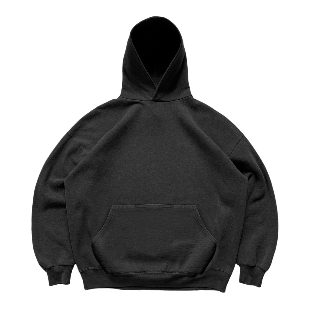 YESZY.MFG Boxy Fit Black Noir Hoodie (375 GSM)