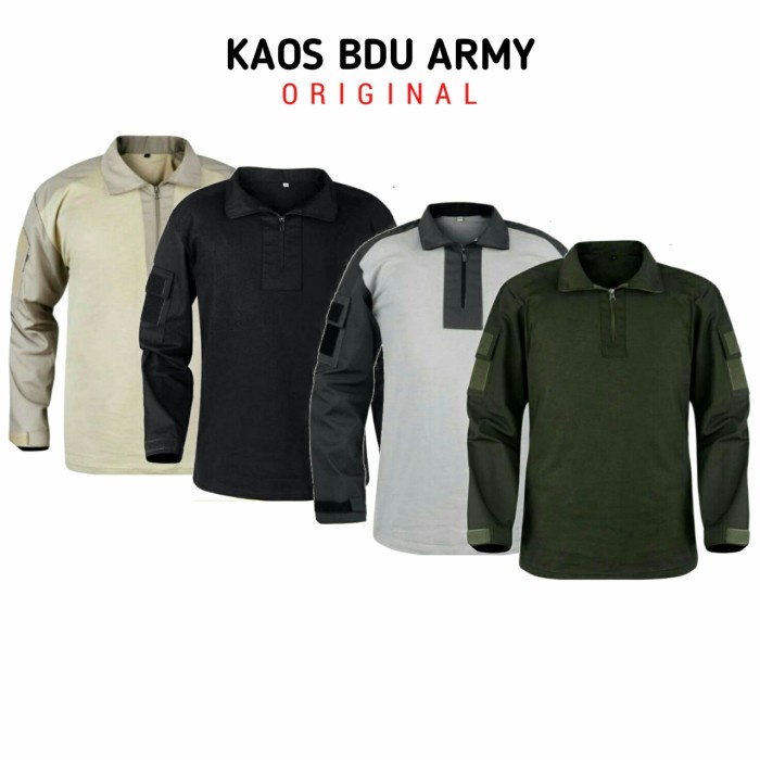 Kaos Bdu Army Original Kaos Bdu Tactical Lengan Panjang