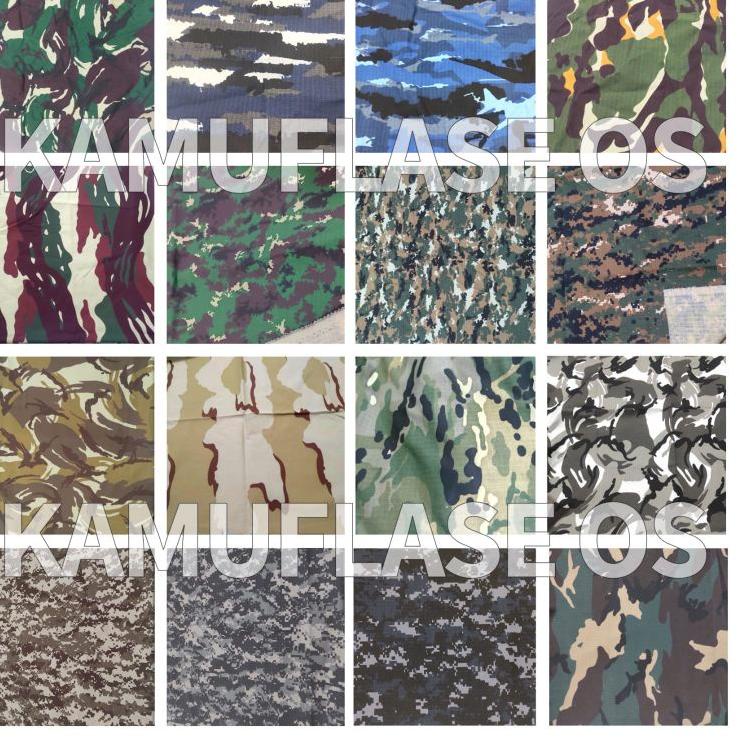 Termurah Bahan kain loreng army  A - kain loreng Brimob TNI DA AU AL NKRI Banser PP Multicamp dll~ B