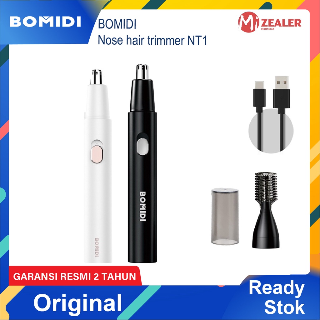 BOMIDI Electric Shaving Hair Nose NT1 Eyebrow Trimmer Pemangkas Rambut Hidung Portable Washable Cleaner Tool