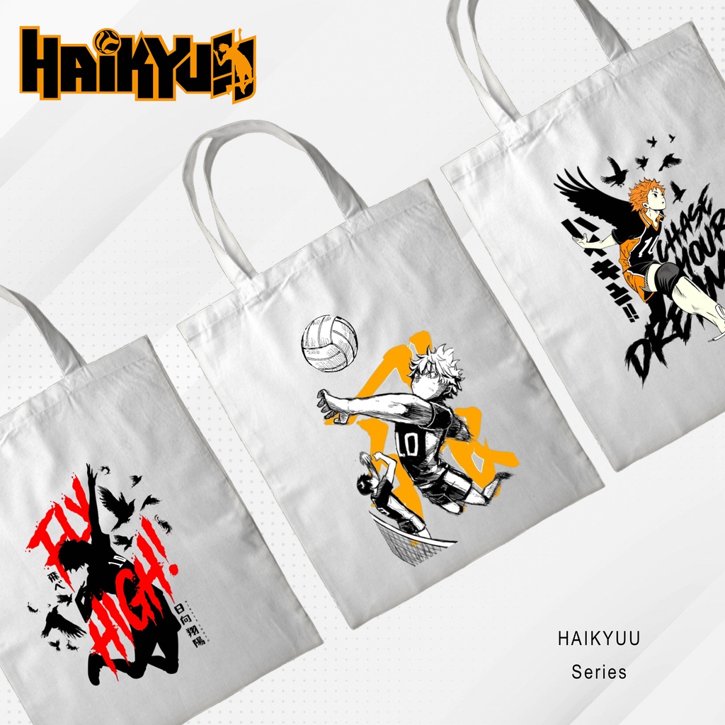 Totebag Anime Haikyuu Tote bag premium Totebag zipper totebag velcro Termurah