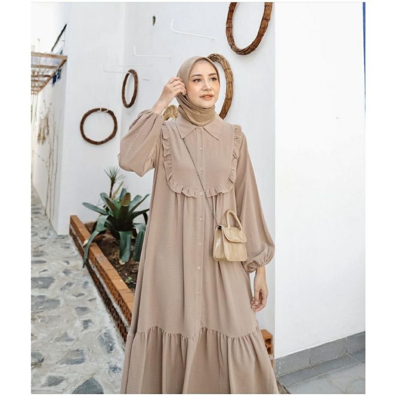Gamis Harian Gamis Rumahan Baju Gamis Ibu Ibu Syari Busui Simple Elegan Santai Kekinian Dress Wanita