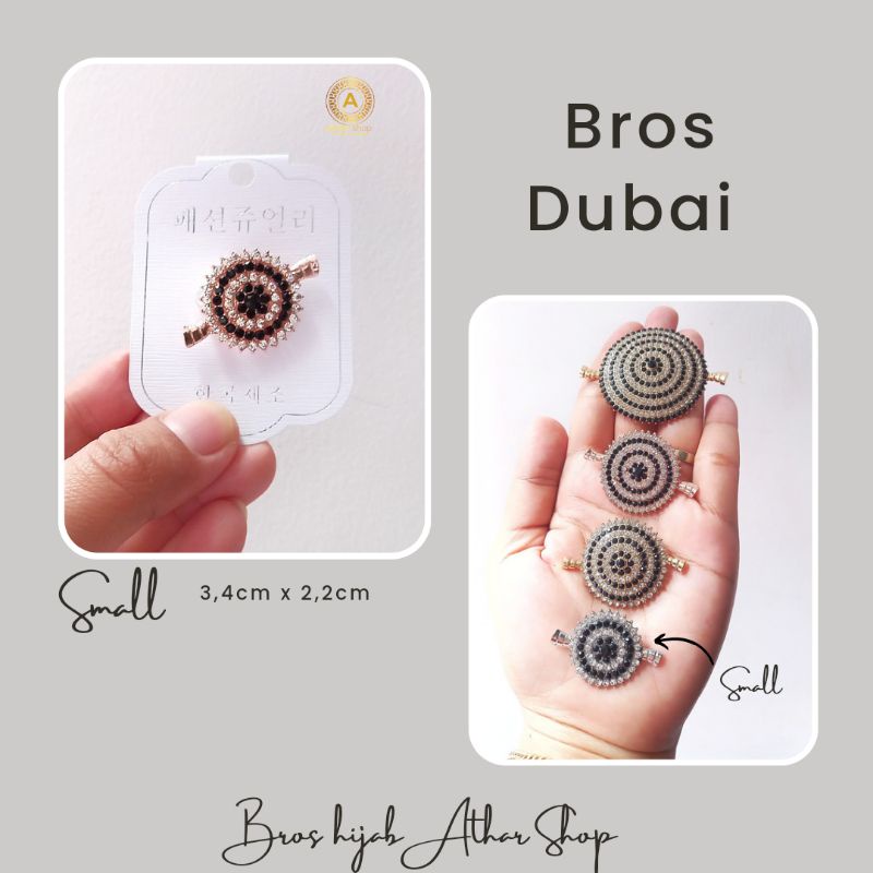 Bros Dubai/Bross Aceh/Pin Jilbab Bulat Full Permata Mewah/Bros Candi Borobudur by Bros hijab Athar Shop