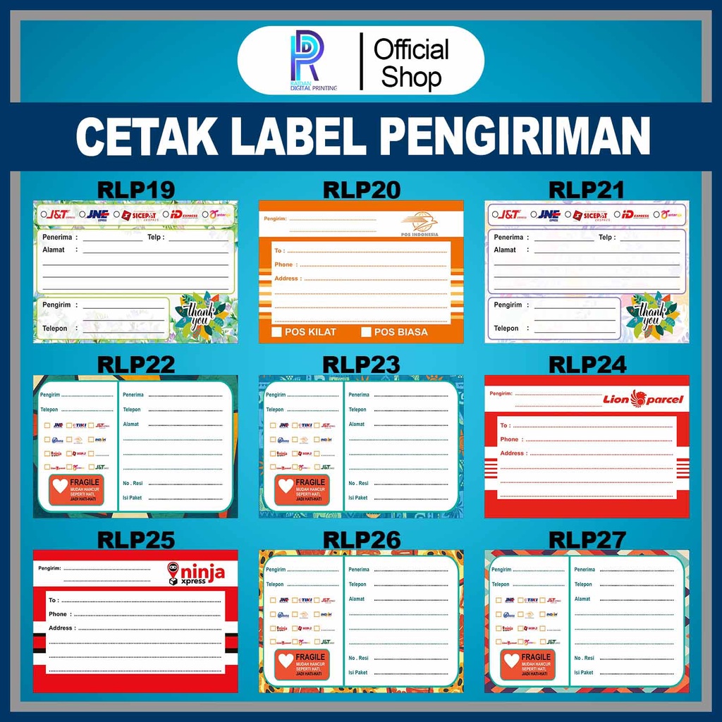 

Cetak Stiker Label Pengiriman, Custom Label Pengiriman Olshop RRLP26