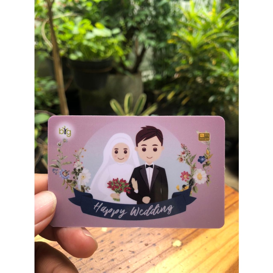 Logam Mulia Emas Mini Merk BIG Edisi Happy Wedding