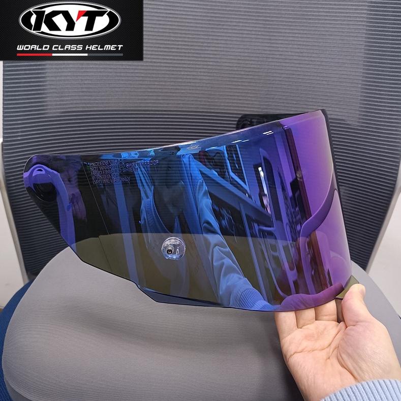Terbaru 3.3 Original Visor KYT TT Course Visor Clear Iridium Perak Blue Kyt Tt Course All Merk Visor