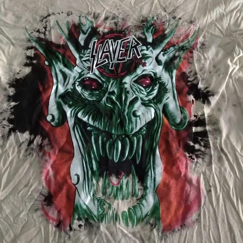 baju kaos band second vintage vtg slayer roots of all evil