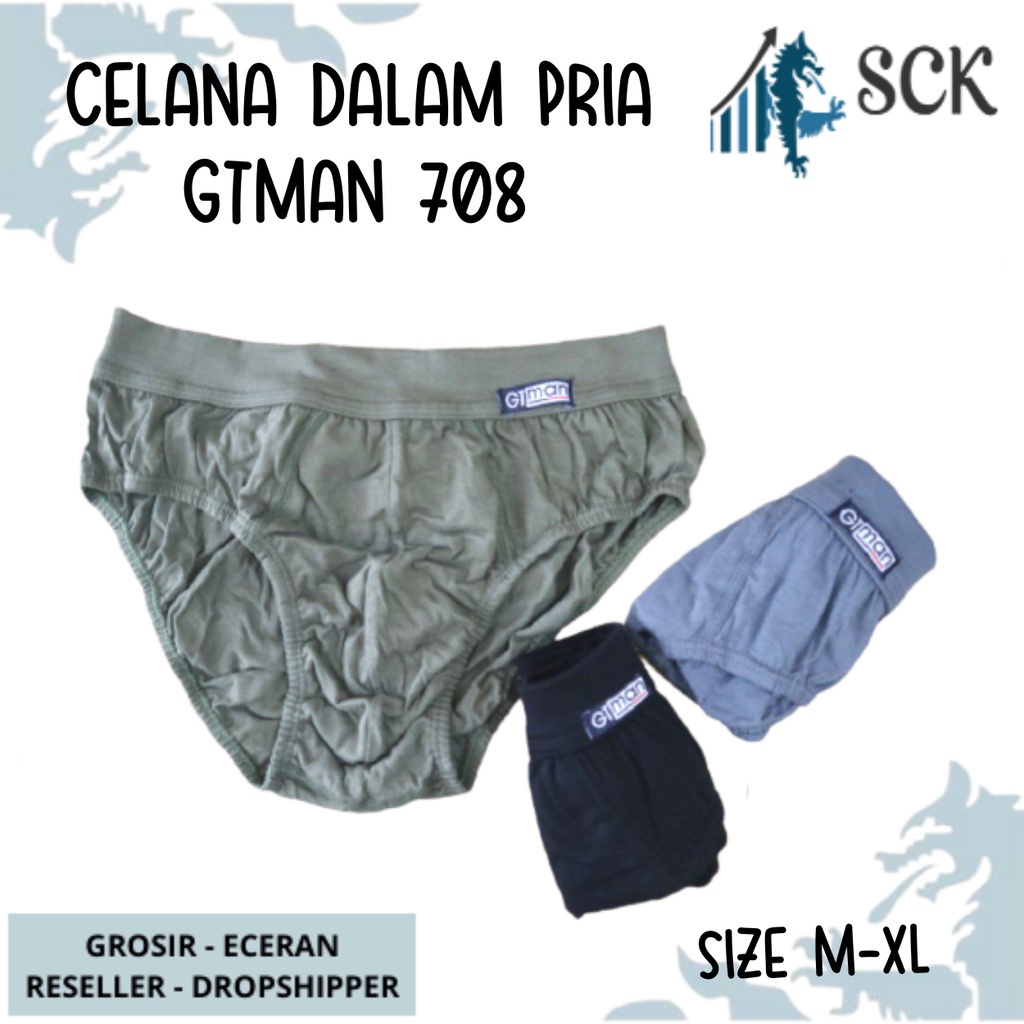 [ISI 3] CD Pria GT-MAN 708 Warna Mini Spandex size S-XL / CD Dalaman Pria Laki-Laki Mini Spandex - sckmenwear GROSIR