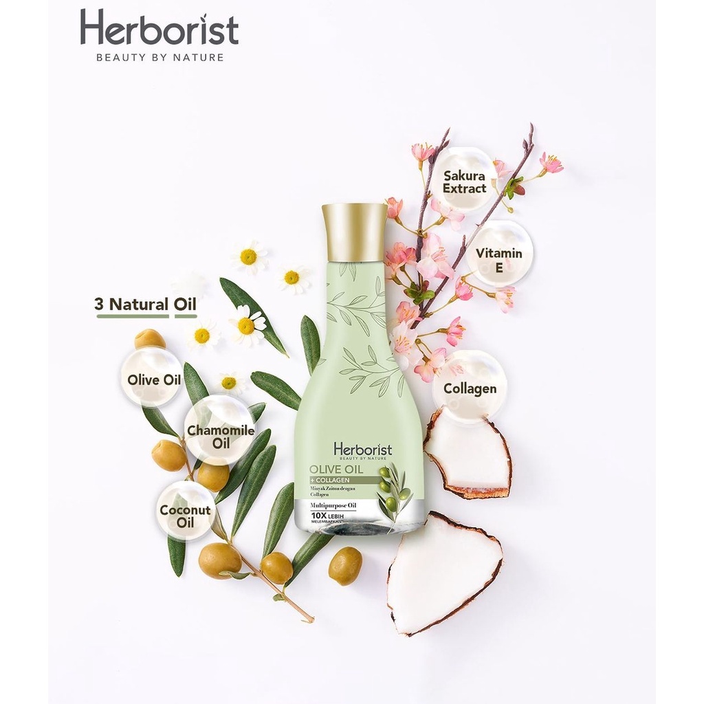 READY! HERBORIST OLIVE OIL WITH COLLAGEN 150ML HERBORIST MINYAK ZAITUN KOLAGEN COLLAGEN MURAH BPOM