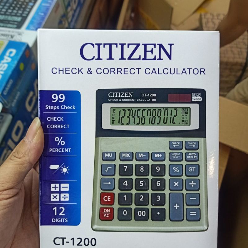 

kalkulator citizen CT -1200 big display besar