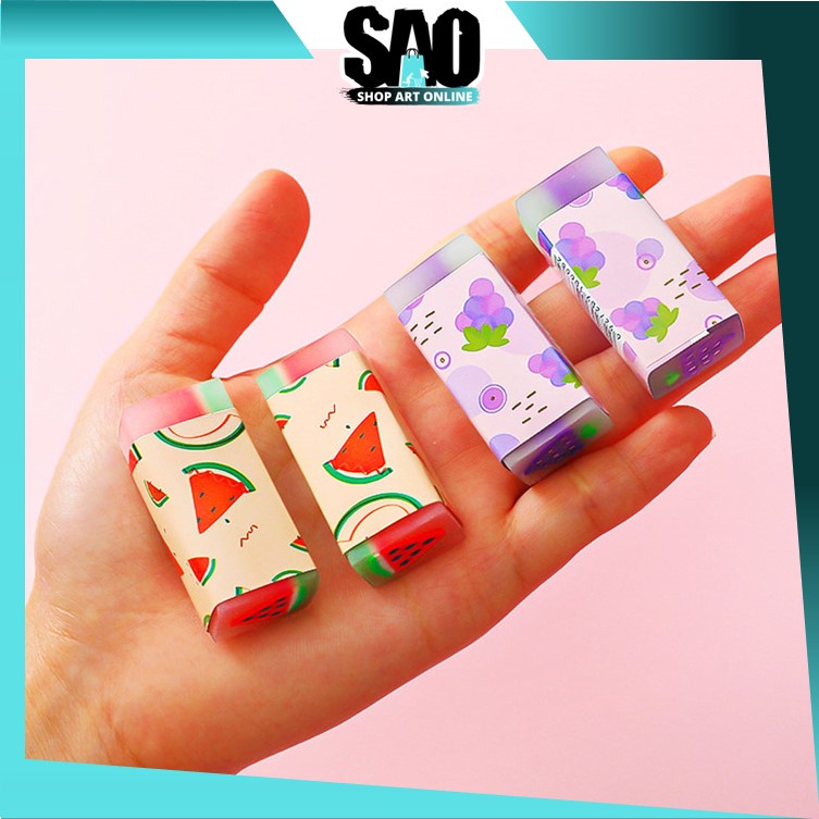

SAO - S5672 Penghapus Pensil Motif Buah Fruits Lucu / Penghapus Motif Buah Grapes Orange Watermelon / Penghapus Motif Buah Murah