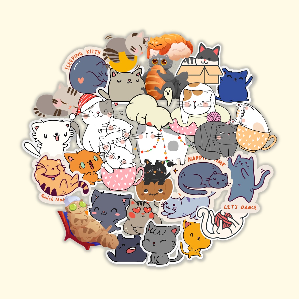 

STIKER PACK CATS | Stiker Laptop | Stiker Handphone | Stiker Helm | Stiker Tumbler | dll.