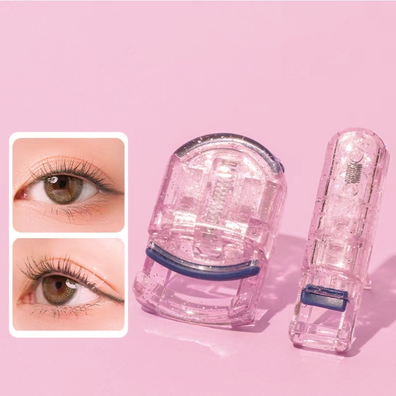 Profesional Eyelash Shaping Elevator Klip Keriting Panjang Untuk Bulu Mata Perempuan Lucu Mini Glitter Eyelash Clip Portable Eyelash Wide-Angle Clip Klip Klip Sebagian