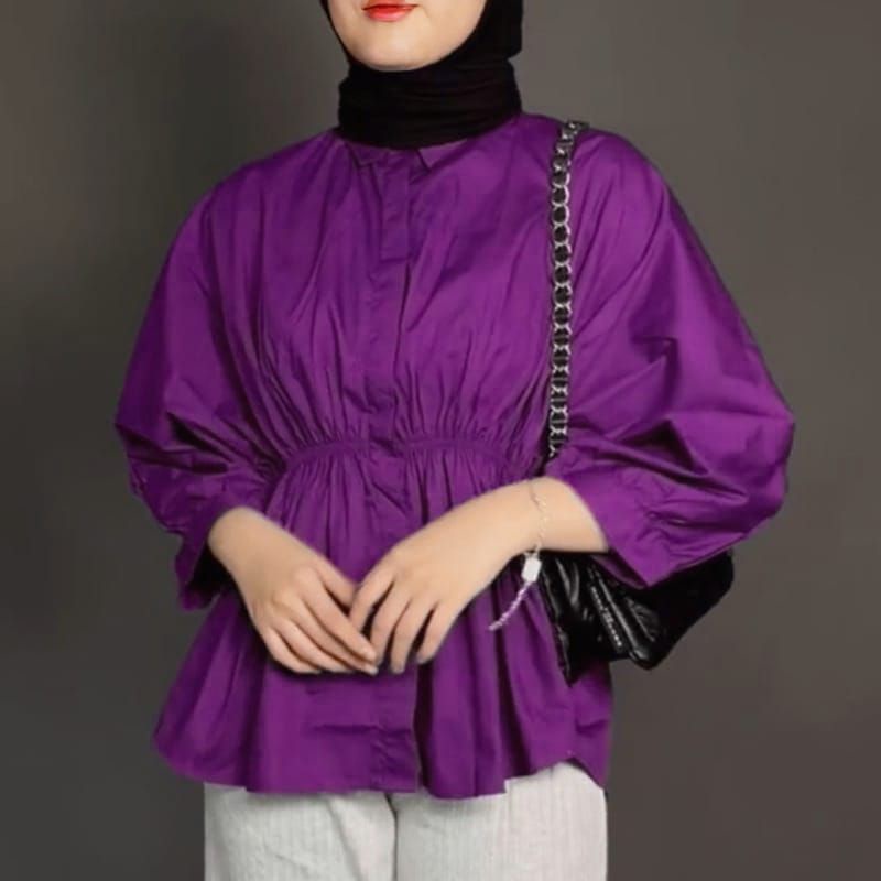 Alya linen shirt - Atasan wanita - kemeja wanita oversize