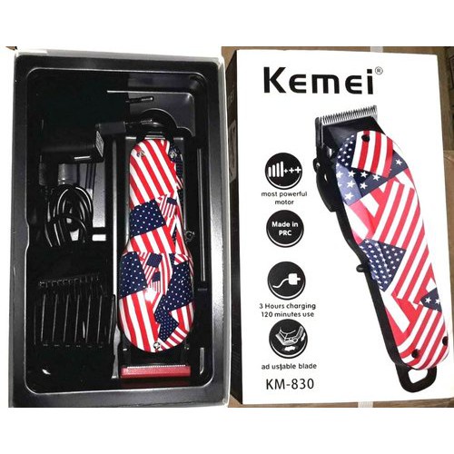 Kemei KM-830 (Z) Hair Clipper Rechargeable Cordless Alat Cukur Rambut murah