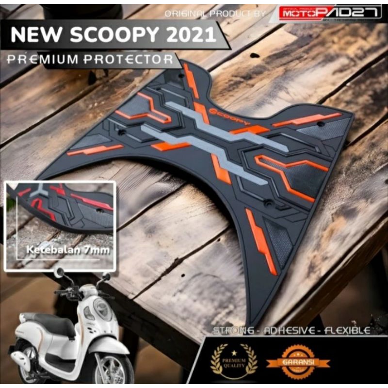 Karpet alas pijakan kaki New SCOOPY 2021-2023 RUBBER Motif