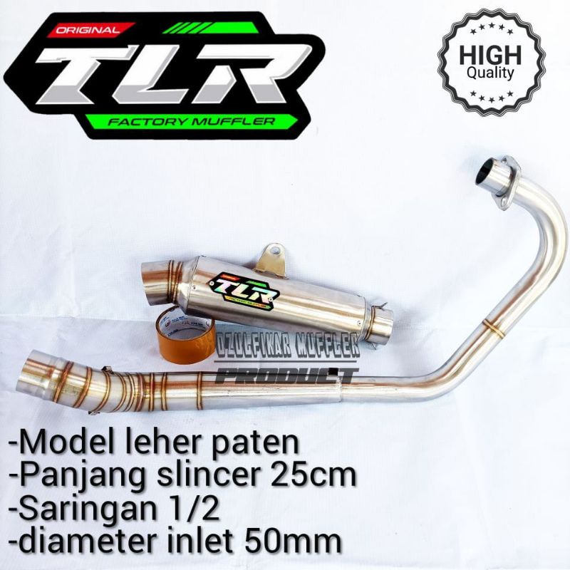 Knalpot TLR original factory muffler tipe kompetisi cb gl mp tiger verza crf kolong