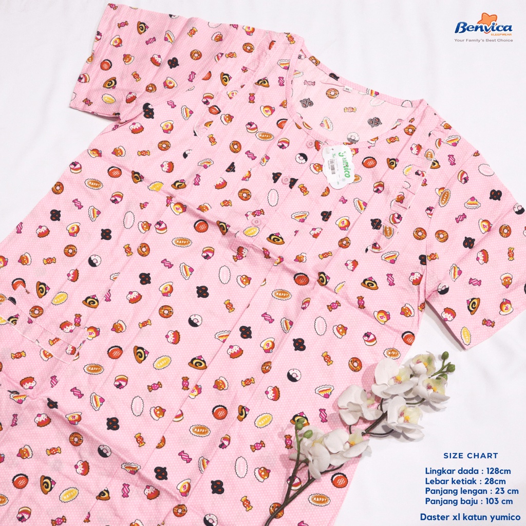 BAJU TIDUR DASTER KATUN XL PREMIUM YUMICO BANYAK MOTIF