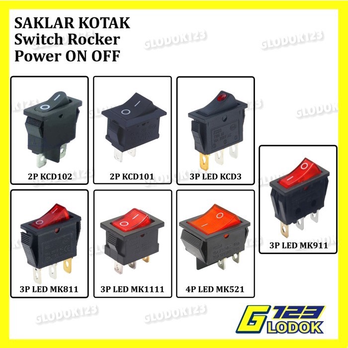 Saklar Power Switch Tombol ON OFF Mini Roker R0cker Besar 2 3 4 Pin