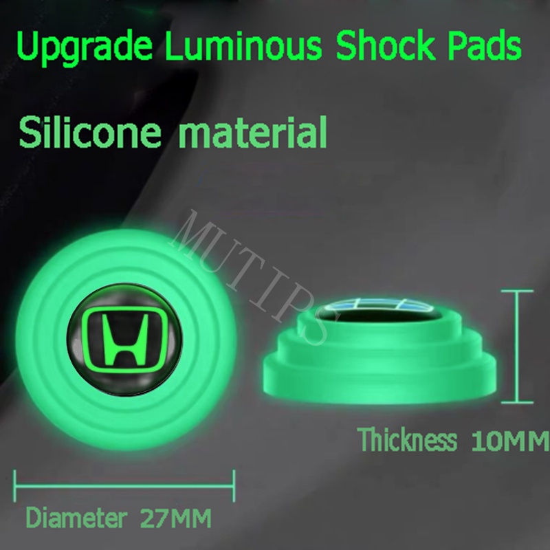 Honda 4/8 /12/16Pcs Baru Luminous Type Car Door Trunk Anti Shock Tabrakan Pad Silikon Stiker Mengurangi Kebisingan Penyangga Universal Untuk Civic CRV HRV BRV Freed Brio City Accord Jazz