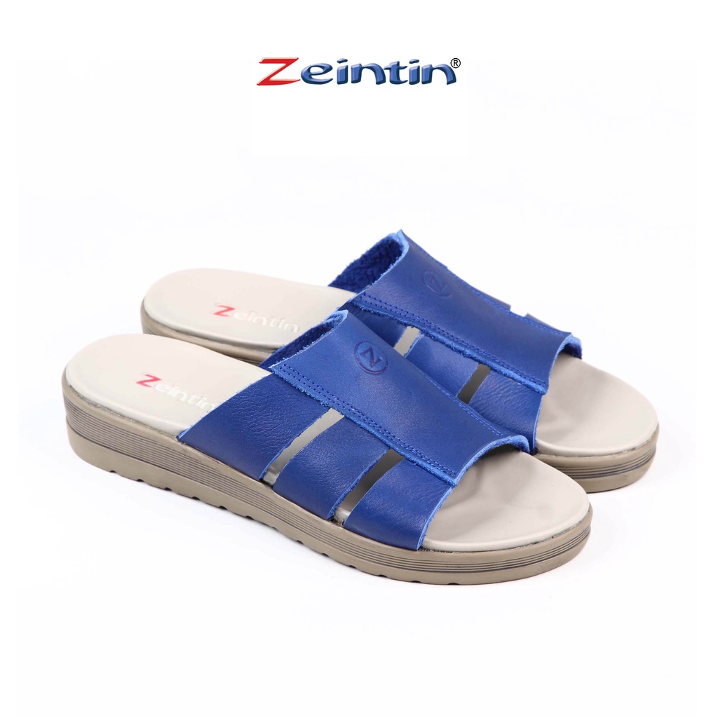 Zeintin - Sandal Wanita Slop Terbaru Sandal Wanita Kulit Asli Sandal Jepit Selop Kasual Formal Original Zeintin WR