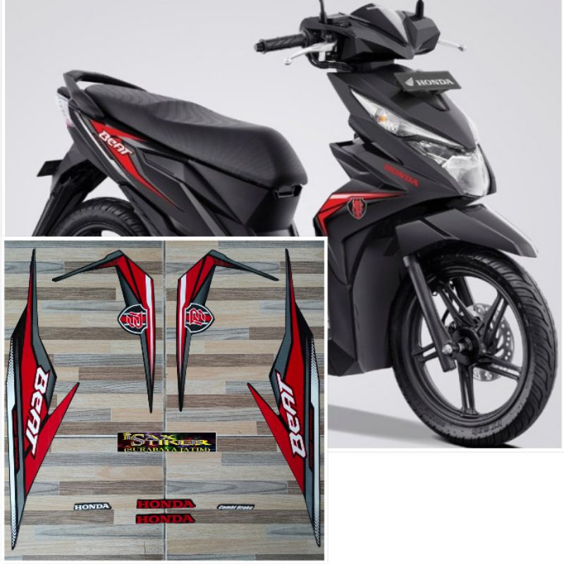 striping original Honda beat hitam black tahun 2019