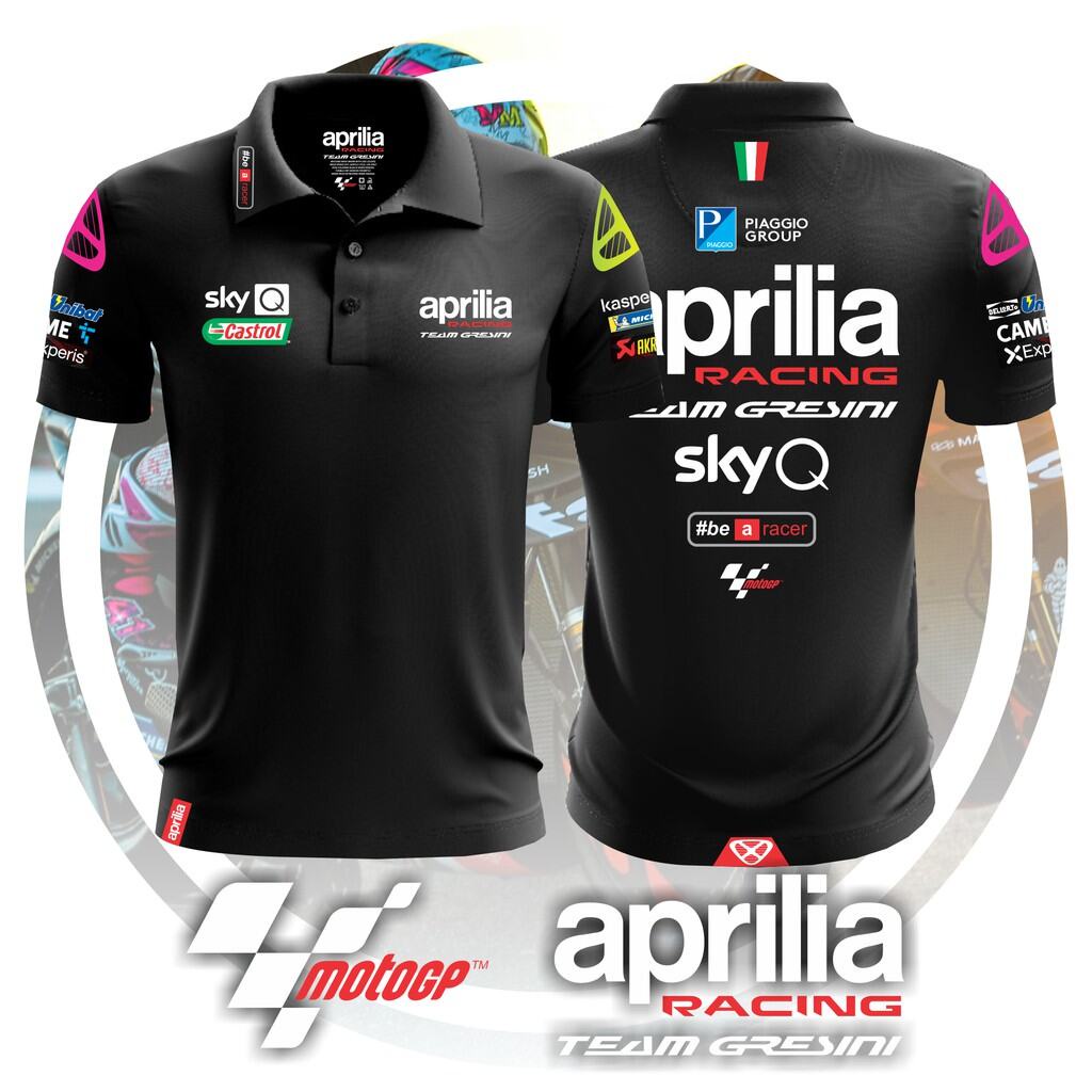 ⭐️⭐️⭐️⭐️⭐️POLO LOGO MIX SABLON  MotoGP Polo Aprilia Racing Team Gresini 2021 Moto GP Super Premium A