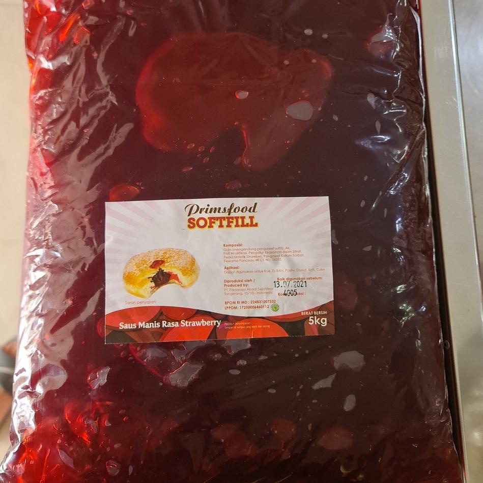 

✩ Selai Prims Food strawberry 5 KG / PRIMSFOOD stoberi softfill 5kg ❉