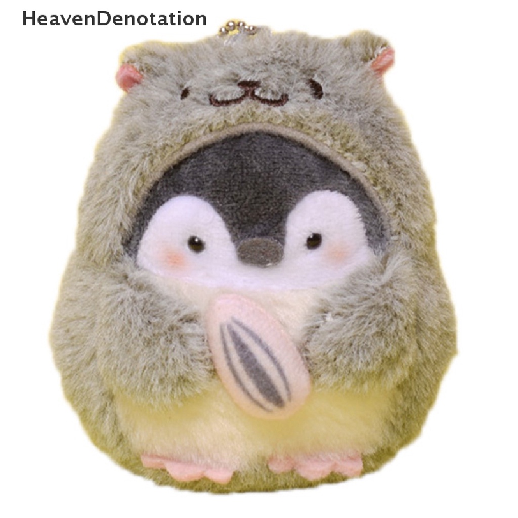 [HeavenDenotation] Boneka Plush Pinguin Lucu Mainan Mewah Kawaii Anime Hamster Gantungan Kunci Cincin Tas HDV