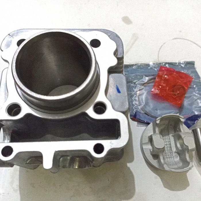 PAKET BLOCK SEHER+PISTON RING SEHER KIT KOMPLIT YAMAHA MIO M3 MERK CRU
