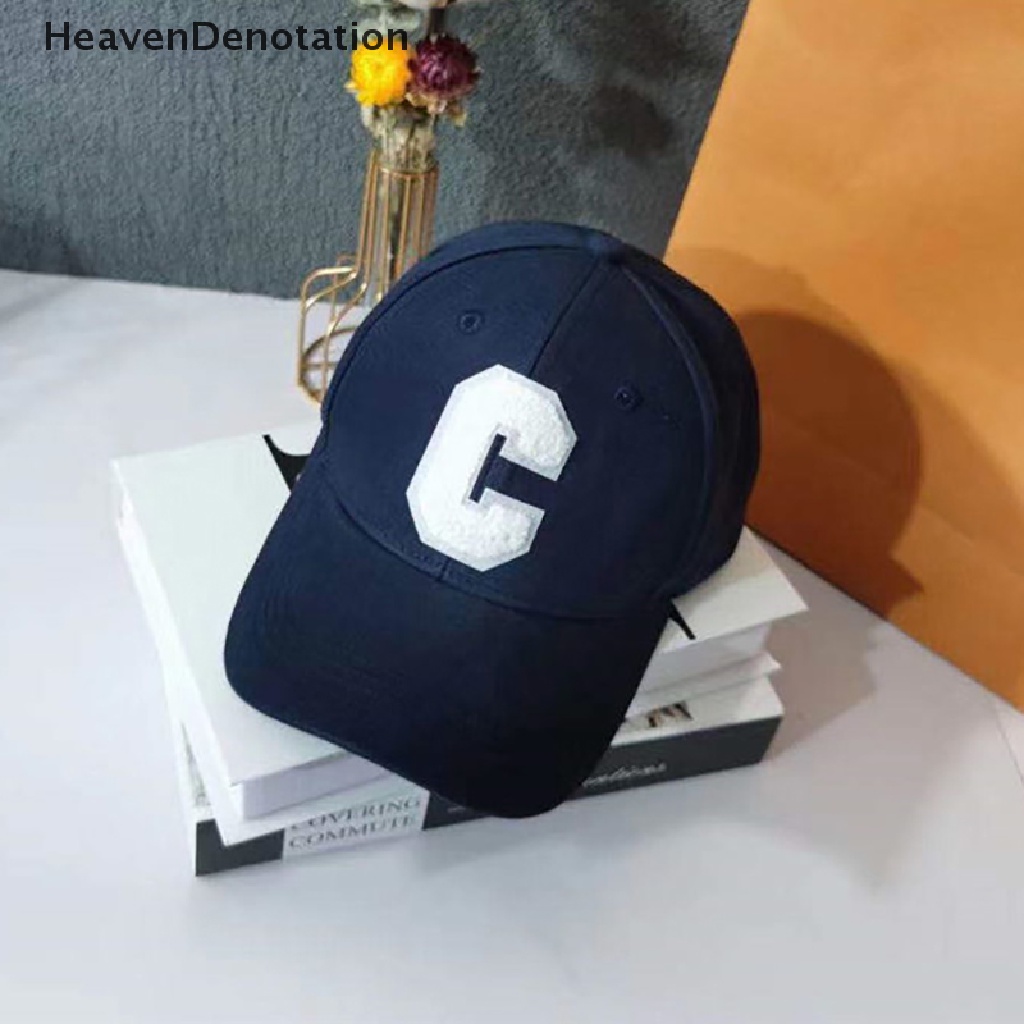 [HeavenDenotation] Topi Baseball Mode Baru Untuk Wanita Dan Pria Katun Lembut Top Hats Bordir Huruf C Musim Panas Topi Matahari Topi Snapback Kasual kpop HDV