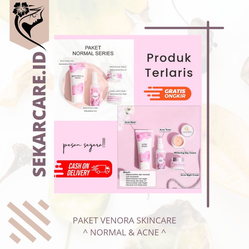 VENORA SKINCARE TERLARIS READY STOCK ! PENGHILANG JERAWAT . PEMBERSIH PENGHILANG JERAWAT .BIKIN GLOWING , BEBAS FLEK HITAM