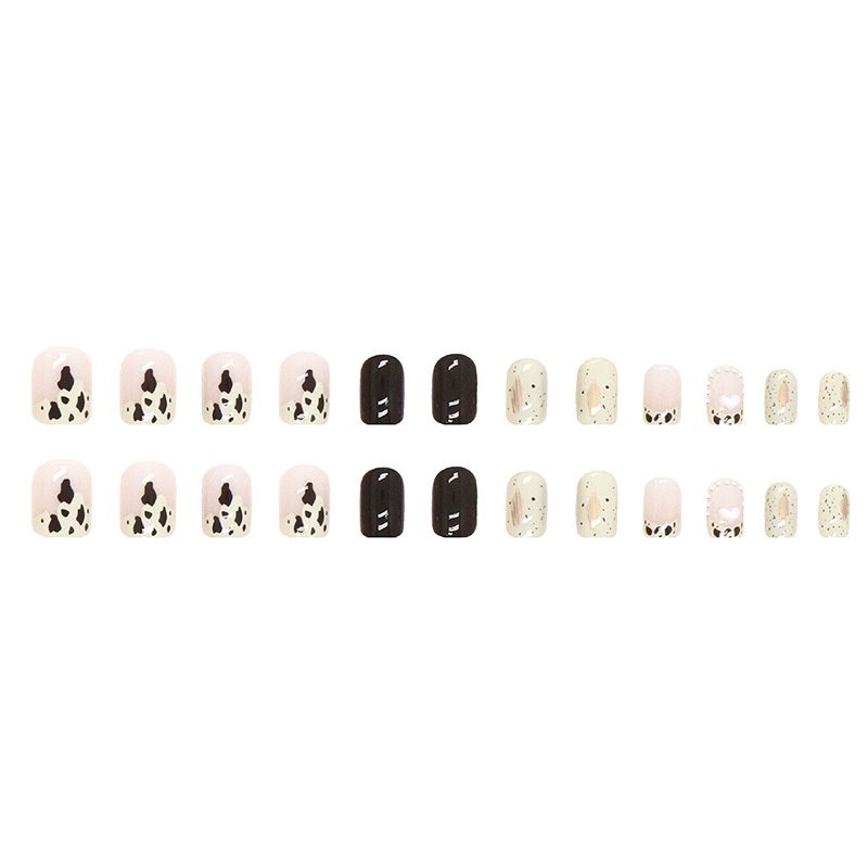 Z554 Kuku Palsu Dekorasi Berlian Imitasi Cantik Fashion Baru 24pcs/box