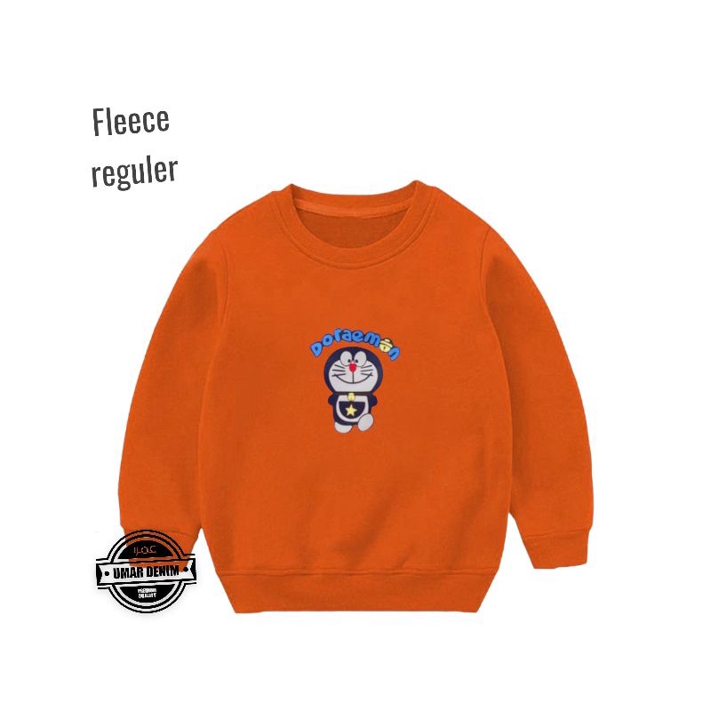 Crewneck Anak Laki laki - Perempuan 1-4 Tahun Motif Karakter Doraemon Lucu