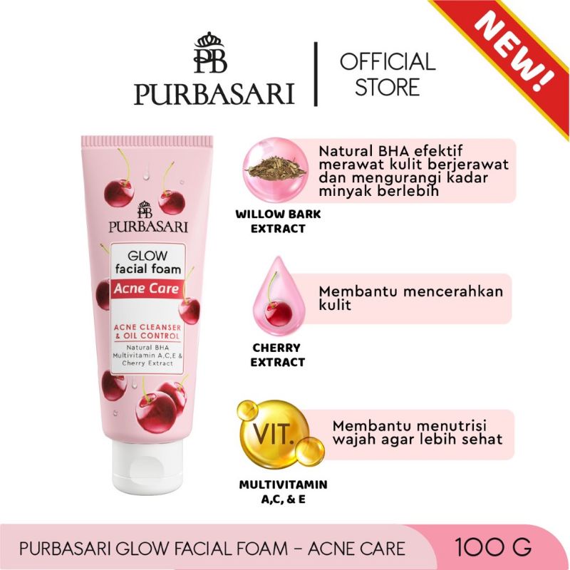 Purbasari Glow Facial Foam 100GR