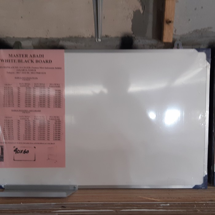 

BISA COD Whiteboard non magnetik 40 60 Gantung