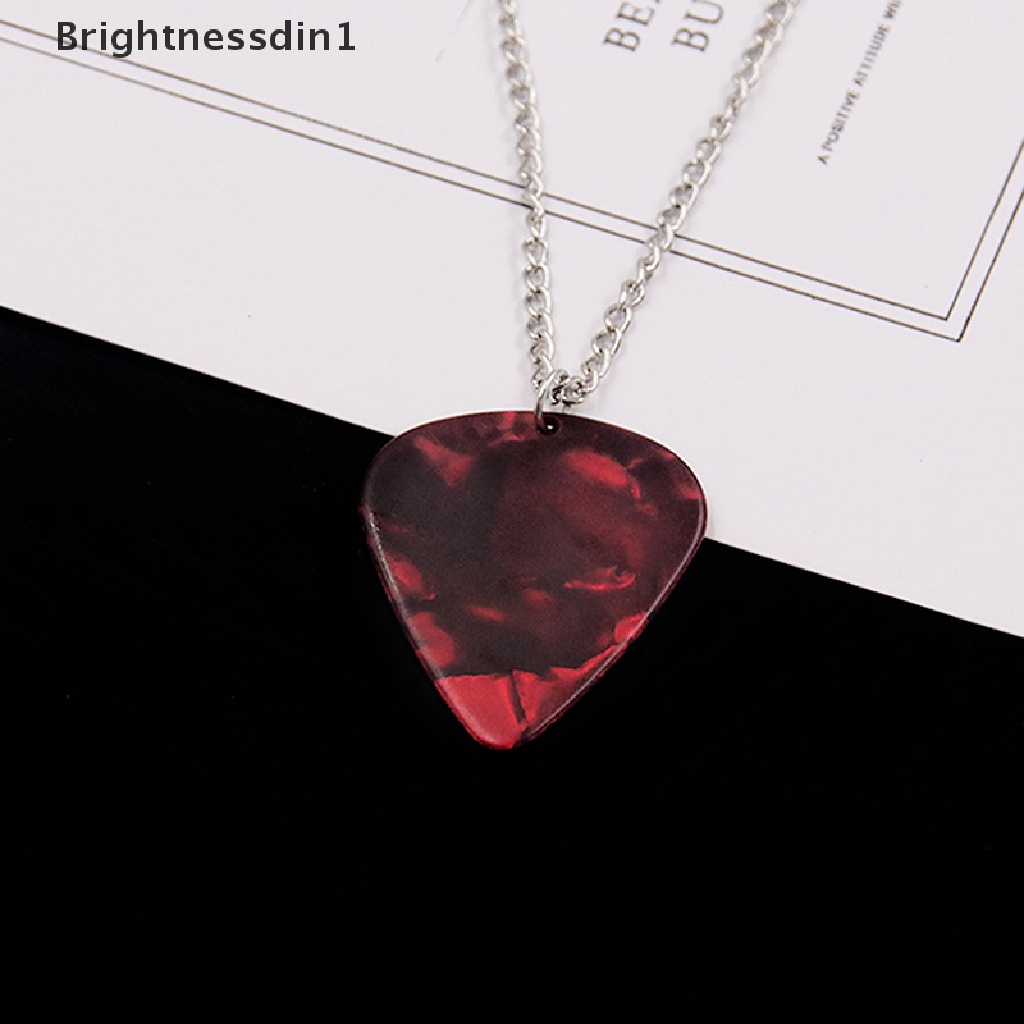 [Brightnessdin1] Tv Shows Stranger Things Heart Necklace Hellfire Club Eddie Munson Gitar Pick Liontin Kalung Untuk Teman Jahat Perhiasan Hadiah Butik