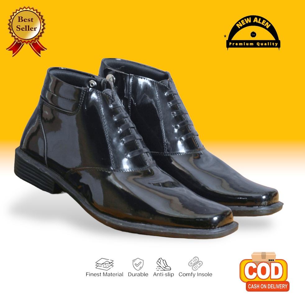 Termurah Sepatu PDH Pria Kulit Asli Sepatu PDH Polri Satpam  | R2