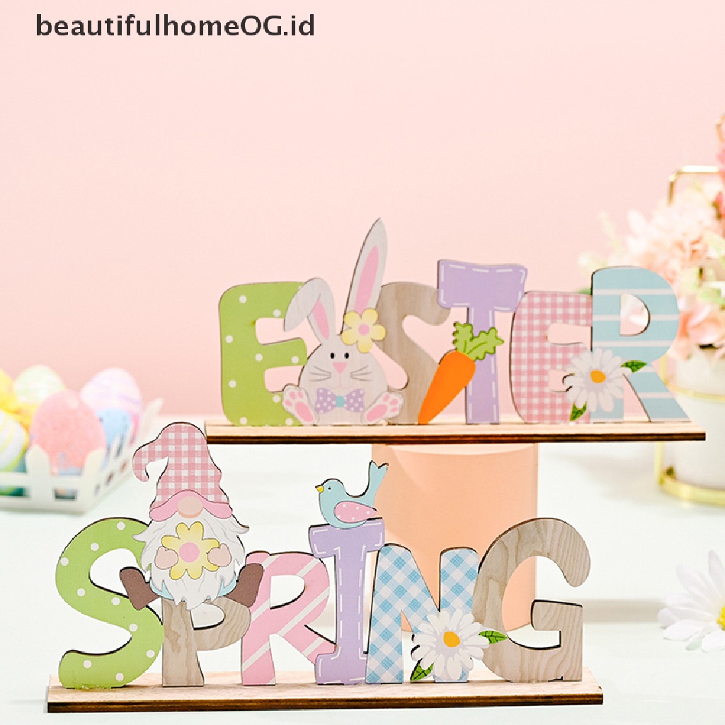 // Beautifulhomeog.id// Easter Spring Ornament Easter Decor Untuk Perlengkapan Pesta Telur Kelinci Rumah **