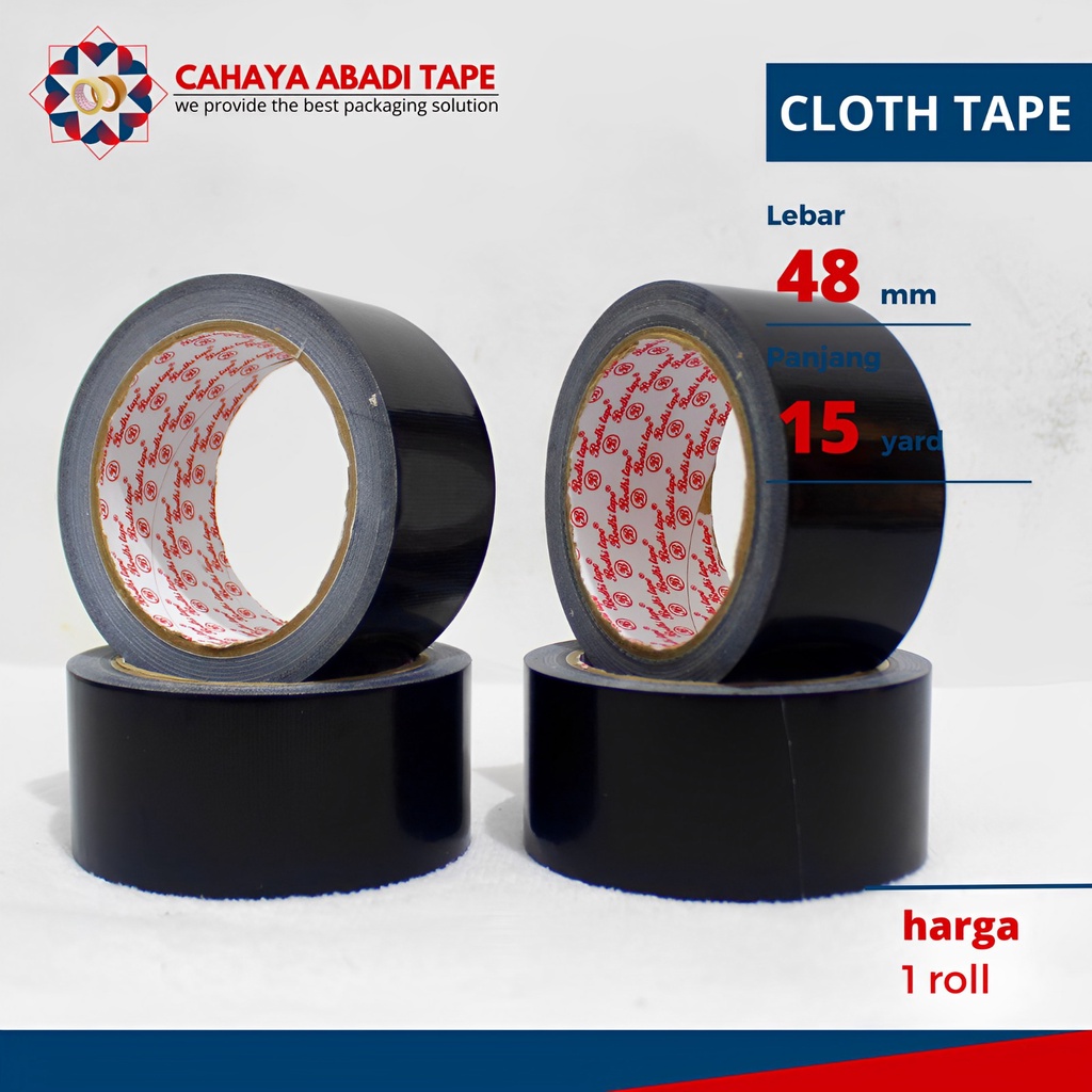 

LAKBAN KAIN/CLOTH TAPE 2INC X 15YARD PER ROLL TERMURAH REKAT KUAT